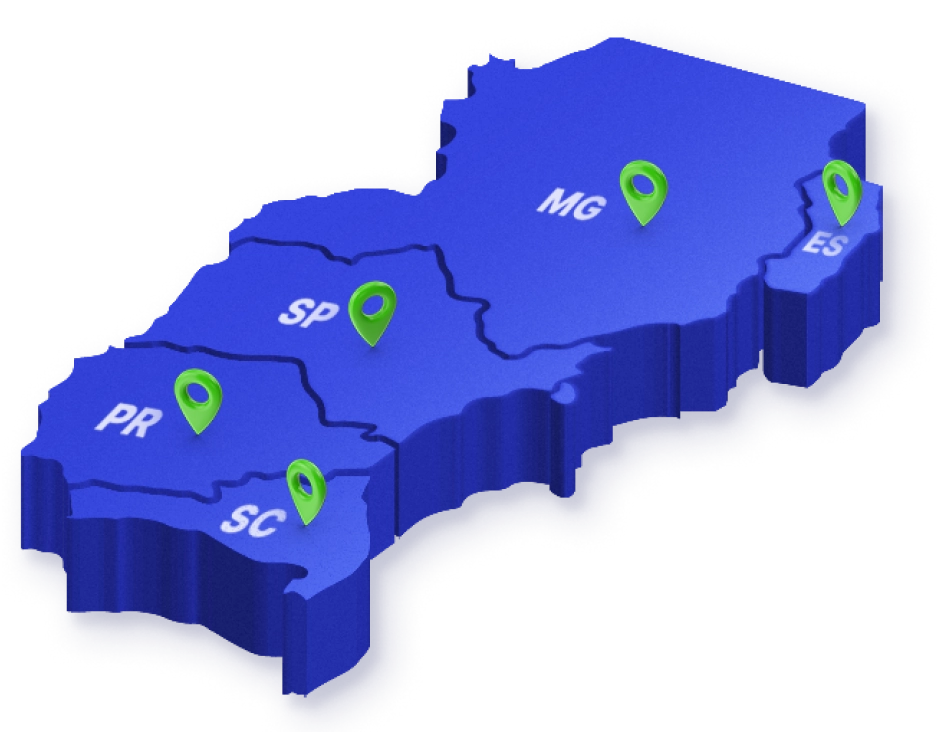 Mapa de distribuição Brasilweb